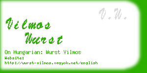 vilmos wurst business card